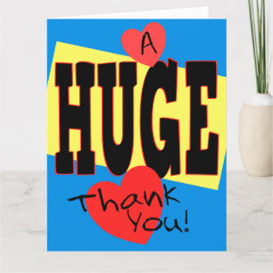 UNE GRANDE carte Merci extra grande 8 x 10