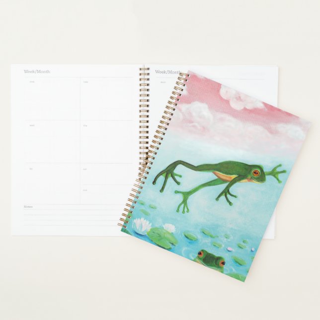 Une Grenouille S'Enfonce Dans L'Étang Illustration (Devant avec enveloppe)