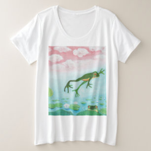 Une Grenouille S'Enfonce Dans L'Étang Illustration