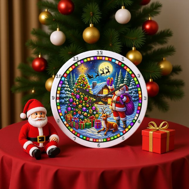 Une horloge à thème de Noël avec Père Noël (Créateur téléchargé)