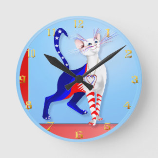 Une horloge américaine pour chat