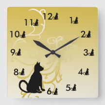 Une horloge de chat de Kitty deux Kitty choie des