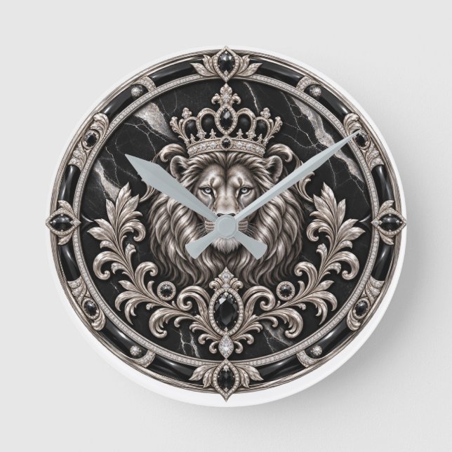 Une horloge murale avec une image de lion (Recto)