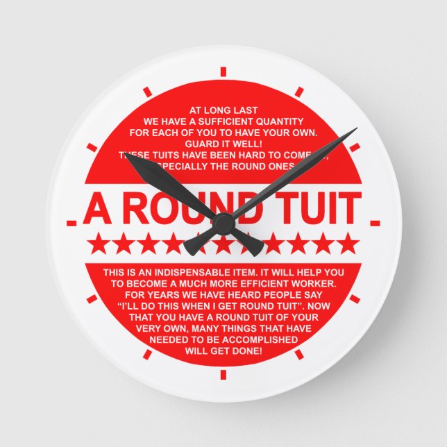 Une horloge ronde (Recto)