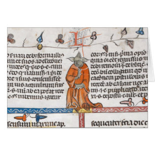 Une illustration médiévale de manuscrit du 14èm