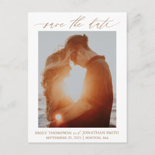 Une image Enregistrer la carte postale Date en Or
