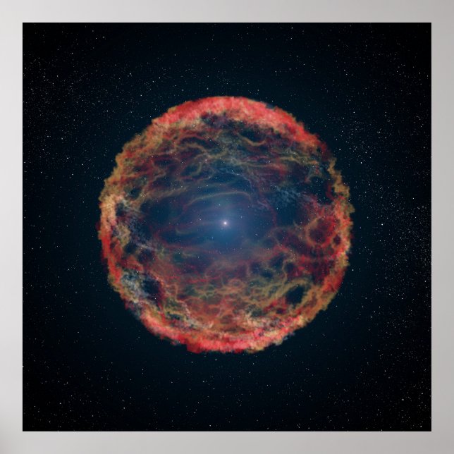 Une Impression Artiste De Supernova 1993j. (Devant)