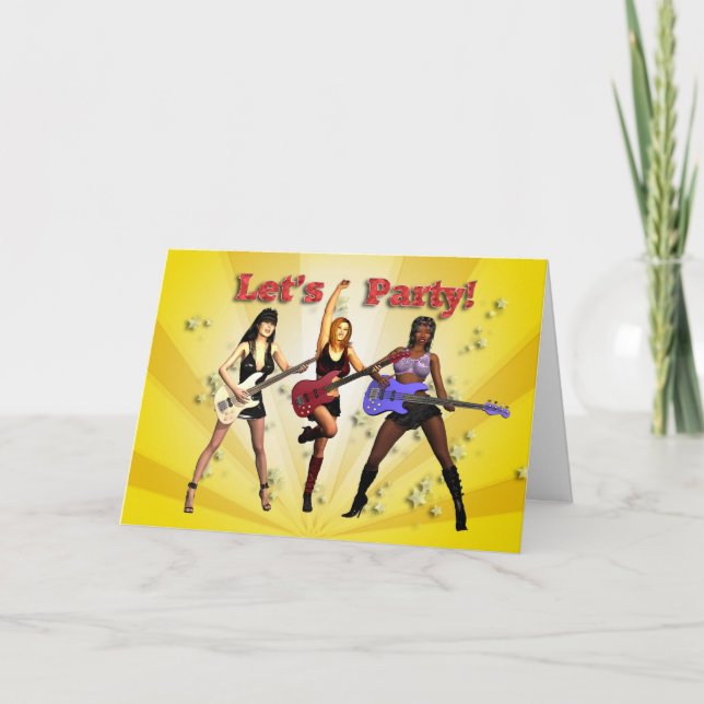 Une invitation à la fête avec un groupe de filles (Devant)