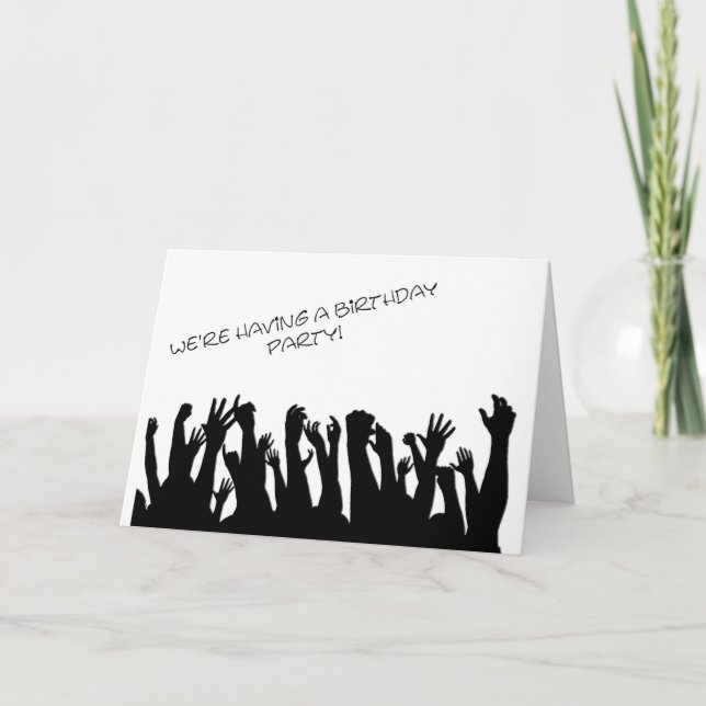 Une invitation à la fête avec une foule qui applau (Devant)