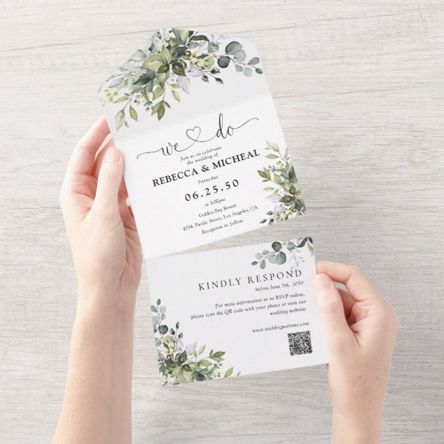 Une invitation à la verdure tout en un mariage (Déchirure)