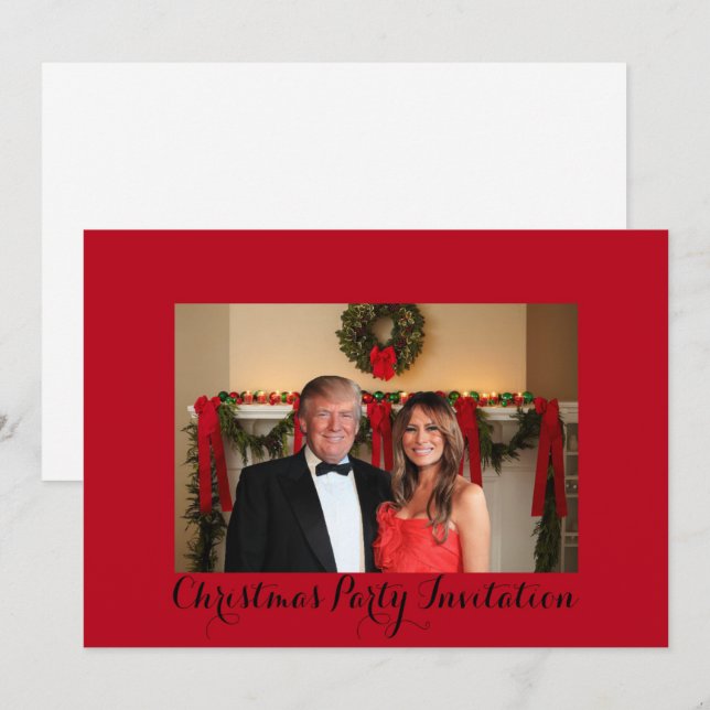 Une invitation à Noël de Donald et Melania (Devant / Derrière)