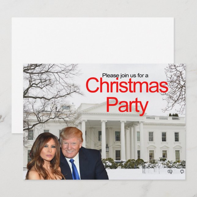 Une invitation à Noël de Donald et Melania (Devant / Derrière)