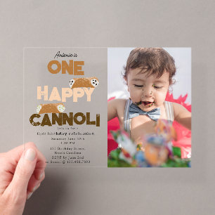 Une invitation à un cannoli heureux pour un premie