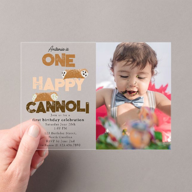 Une invitation à un cannoli heureux pour un premie (In situ (ordinateur de poche))