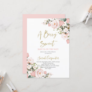 Une invitation à une fille de Baby shower douce Be