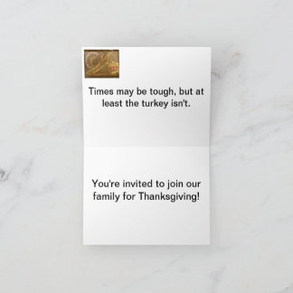Une invitation au dîner Thanksgiving.