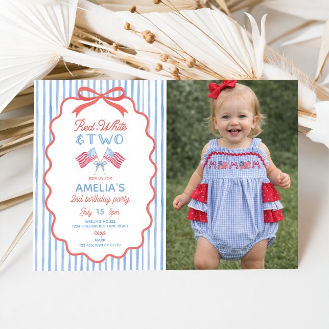 Une invitation d'anniversaire de 2 ans pour une fi (Créateur téléchargé)