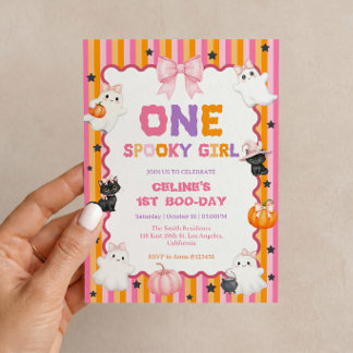 Une invitation d'anniversaire de fille effrayante 