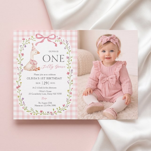 Une invitation d'anniversaire de One Silly Goose B (Créateur téléchargé)