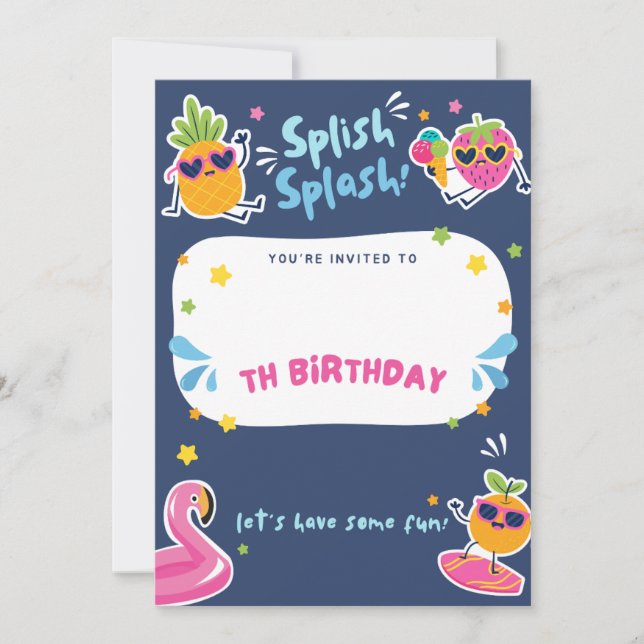 Une invitation d'anniversaire inoubliable (Devant)