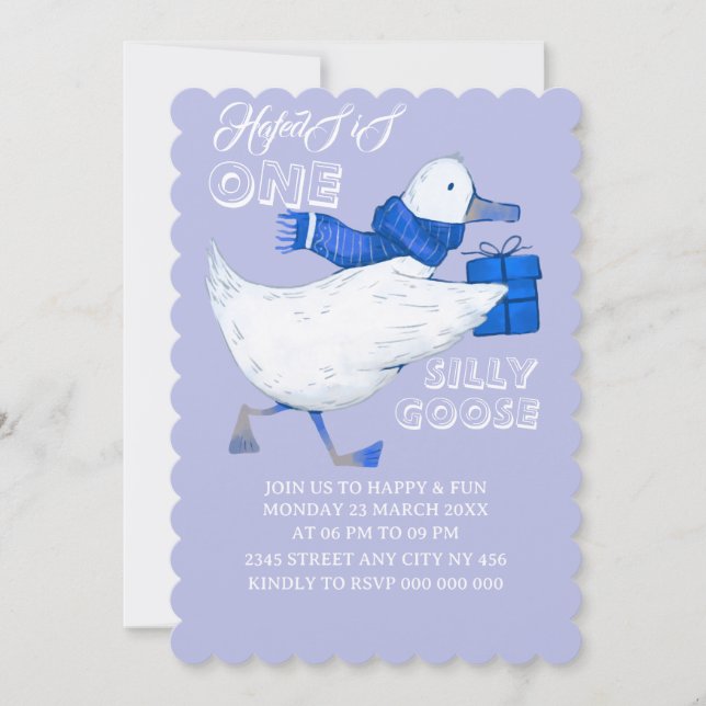 Une invitation d'anniversaire pour un garçon, 1er  (Devant)