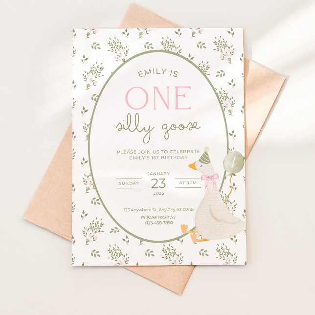 Une invitation d'anniversaire pour une oie idiote  (Créateur téléchargé)