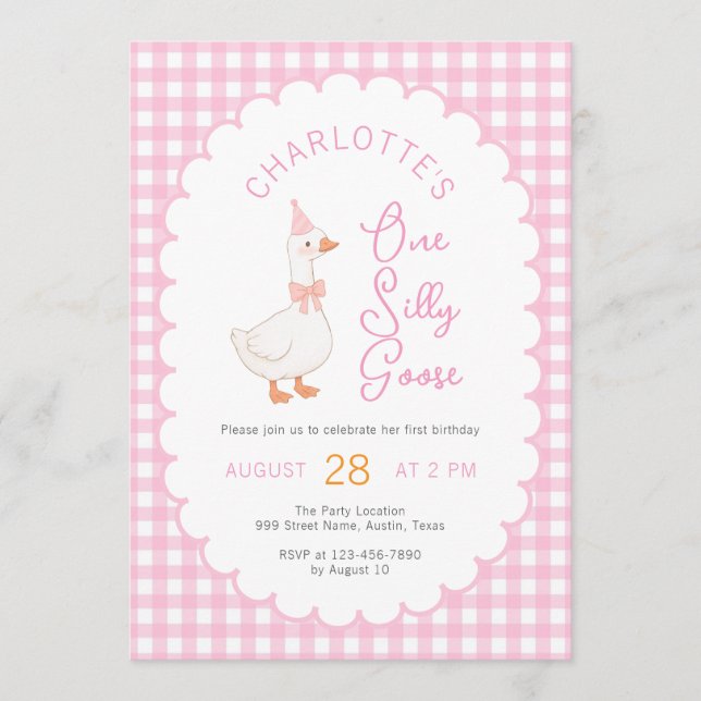 Une invitation d'anniversaire rustique rose à carr (Devant)