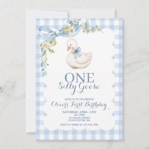 Une invitation d'anniversaire vintage One Silly Go