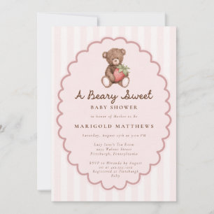 Une invitation de baby shower à la douceur fruitée