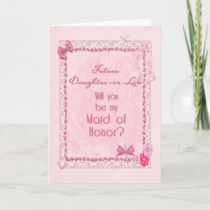 Une invitation de demoiselle d'honneur artisanale
