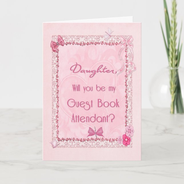 Une invitation de demoiselle d'honneur avec un sty (Devant)