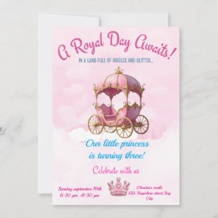 Une invitation de fête de princesse magique