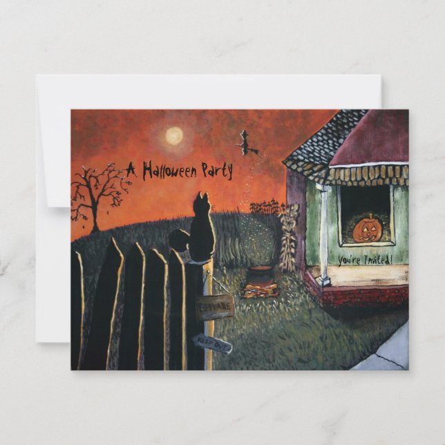 Une invitation de hantise de Halloween (Devant)