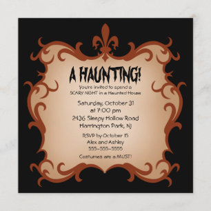 Une invitation de hantise de partie de Halloween
