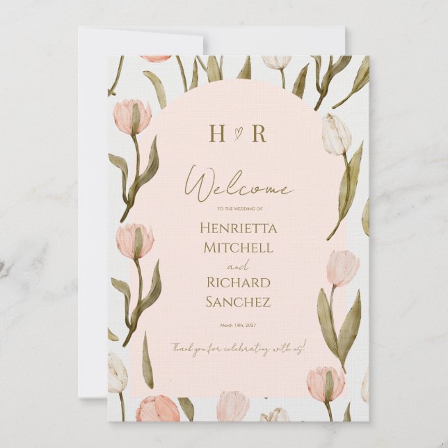 Une invitation de mariage avec une touche élégante (Devant)