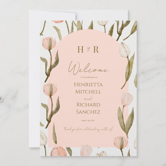 Une invitation de mariage avec une touche élégante (Devant)