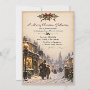 Une invitation de Noël inspirée de Un chant de Noë