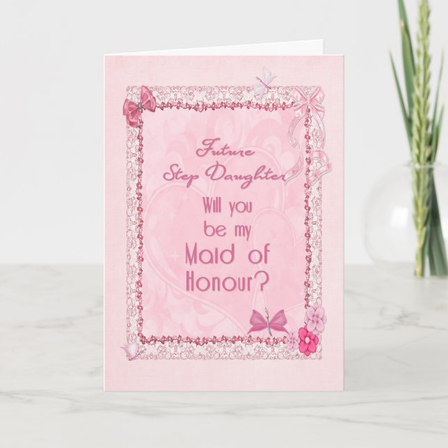 Une invitation demoiselle d'honneur de style artis (Devant)