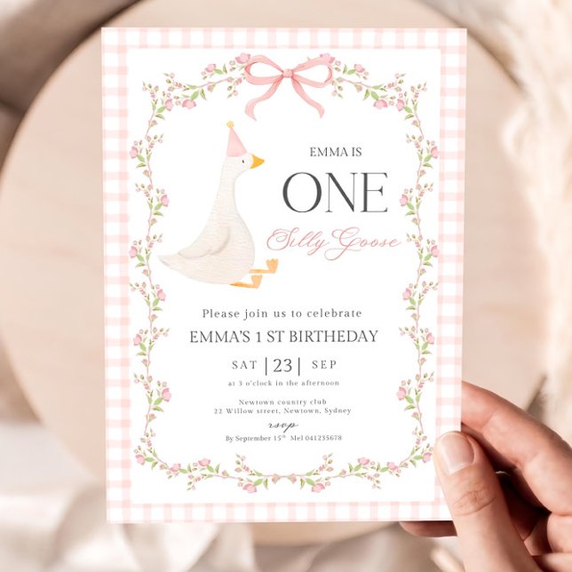 Une invitation élégante pour le premier anniversai (Créateur téléchargé)