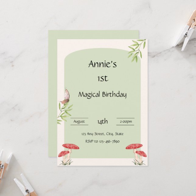 Une invitation magique d'anniversaire (Devant/Arrière en situation)