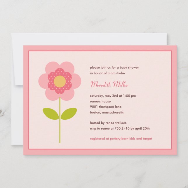 Une invitation parfaite au Baby shower de pierre (Devant)