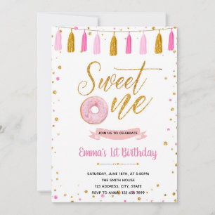 Une invitation pour un anniversaire de beignet