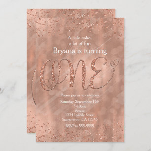 UNE invitation rose de parties scintillantes d'or
