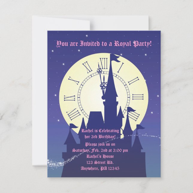 Une invitation royale de fête d'anniversaire de (Devant)
