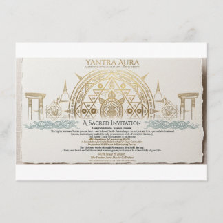 Une invitation sacrée - Carte de vœux Yantra Tortu