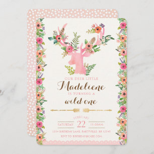 Une invitation sauvage d'anniversaire de Boho
