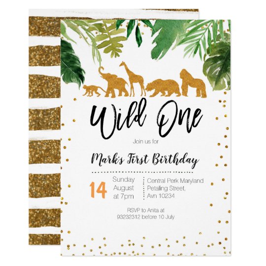 Une Invitation Sauvage D Anniversaire De Safari Zazzle Fr