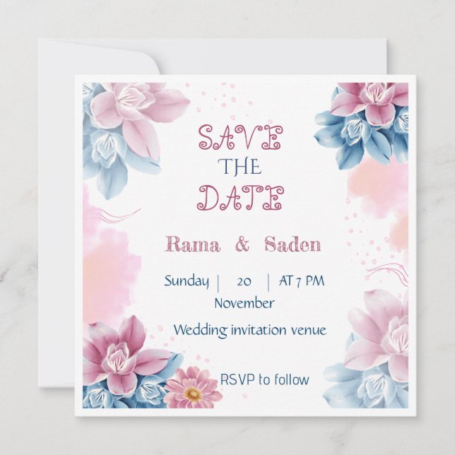 Une invitation spéciale de mariage (Devant)
