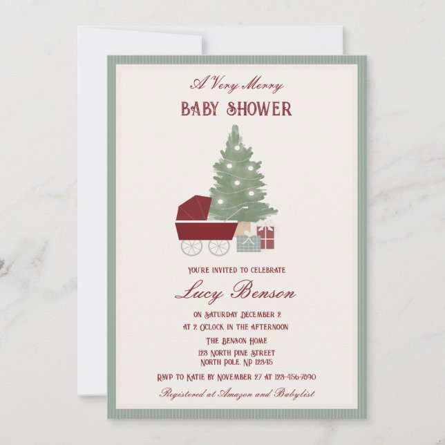 Une invitation très joyeuse au Baby shower (Devant)