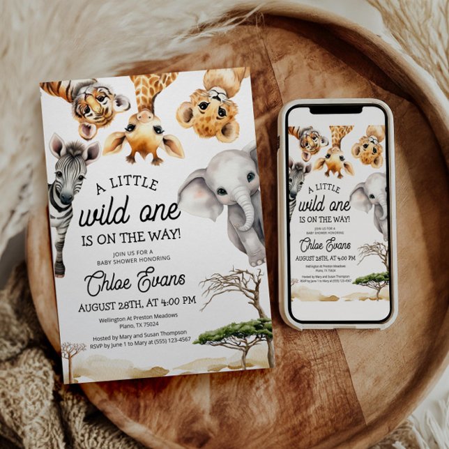 Une Invitation Un Peu Sauvée | Baby shower Safari (Créateur téléchargé)